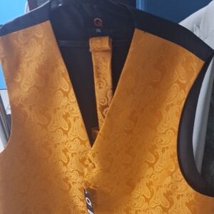 Brand Men's Gold Paisley Vest